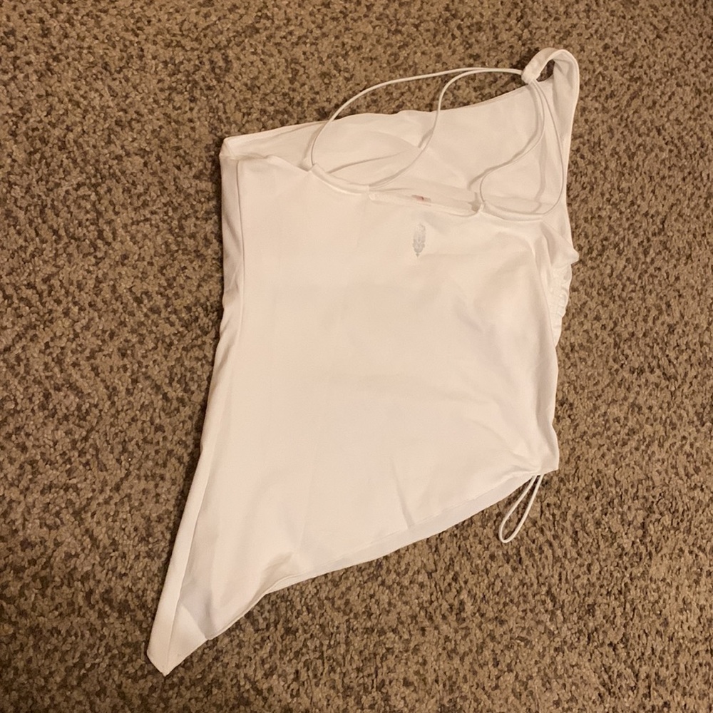 Free People Movement Find Your Flow One Shoulder Cami White NWOT - Picture 5 of 8